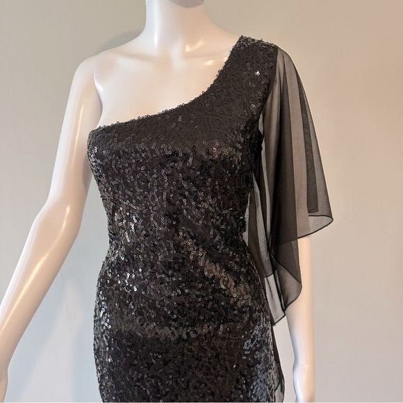 Taboo Y2K Sequined One Shoulder Mini Dress Size L - Picture 4 of 12